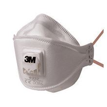 3M FFP3 Brand Fold Flat Valved Respirator - pk10 PP9332