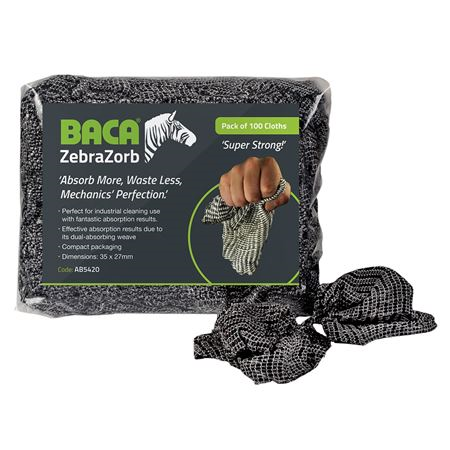 BACA® ZebraZorb Cloths - Pack of 100 AB5420