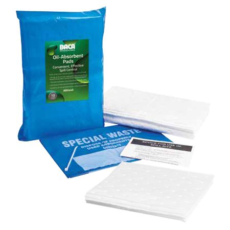 Baca® Oil-Absorbent Pads - Pack of 10 AB5440