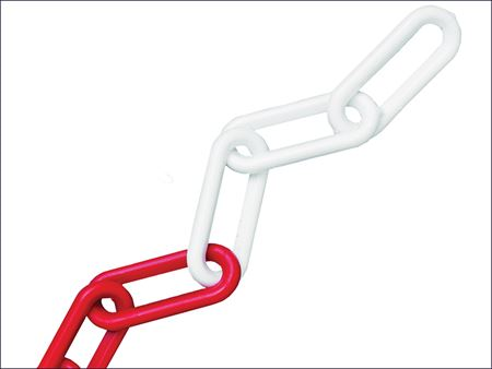 Faithful Plastic Chain 8mm x 12.5m Red / White BC1469