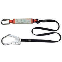 Webbing Lanyard with Shock Absorber and Scaffold Hook FP5414