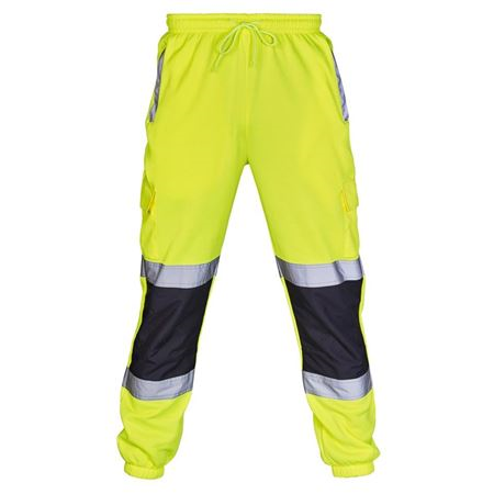 Hi Vis Yellow 2 Tone Jogging Bottoms HV0012