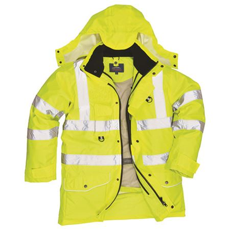 PORTWEST '7-in-1' Waterproof Hi-Vis Jacket HV6535