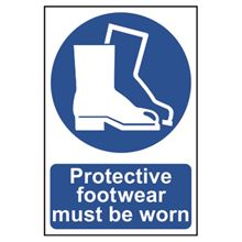 Protective Footwear Must Be Worn - 200x300mm - PVC SK0016