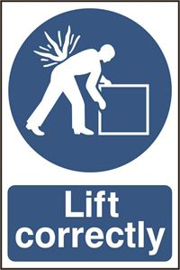 Lift Correctly - 200x300mm - PVC SK0018