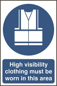 High Visibility Jackets Must Worn Sign - 200x300mm - PVC SK0022