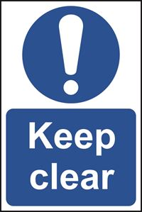 Keep Clear Sign - 200x300mm - PVC SK0253