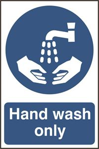 Hand Wash Only - 200x300mm - PVC SK0417