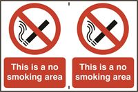This is a No Smoking Area - 2 per sheet - 300x200mm - PVC SK0559