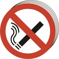 'No smoking' - Symbol Only - 10 per Pack - 100mm diameter - SAV SK0582