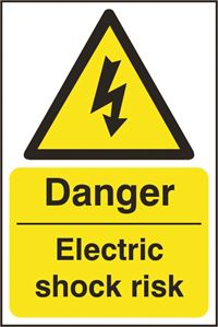 Danger Electric shock risk - 200x300mm - SAV SK11013