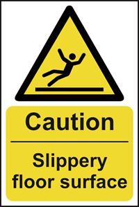 Caution Slippery Floor Sign - 200x300mm - RPVC SK11040
