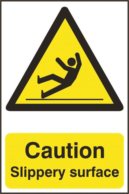 Caution Slippery Surface - 200x300mm - PVC SK1108