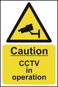 Warning CCTV In Operation Sign - 200x300mm- RPVC SK11216