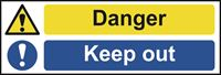 Danger keep out- 300x100mm - SAV SK12382