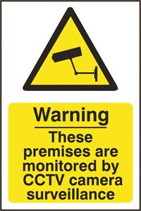 Warning CCTV Premises Sign - 200x300mm - PVC SK1312