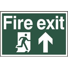 Fire Exit Sign - Arrow Up - 300x200mm - PVC SK1505