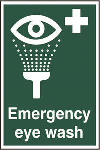 Emergency Eye Wash Sign - 200x300mm - PVC SK1554