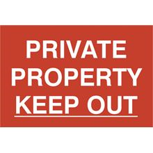 Private Property Keep Out - 300x200mm - PVC SK1652