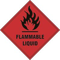 Flammable Liquid - Hazard Diamond - 100x100mm - SAV SK1850S