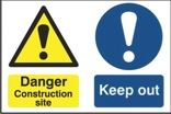 Danger Construction Site - Keep Out - 600x400mm - PVC SK4005