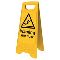 'A' Board - 'Warning Wet Floor' - Heavy Duty Plastic SK4702