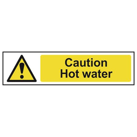 Caution Hot Water - 200x50mm - PVC SK5116