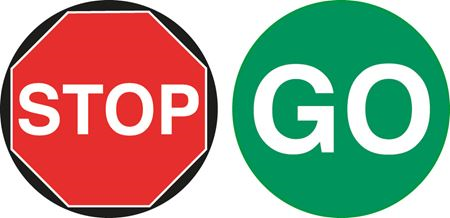 Stop / Go Lollipop Road Sign SN8282