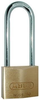 Compact Brass Padlock Long Shackle - 50x80 mm (Abus Code 65HBC) SP7719