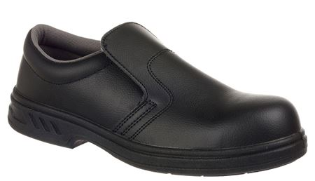 Black Breathable Microfibre Slip-On Safety Shoe S1 SRC styles may vary VF4736
