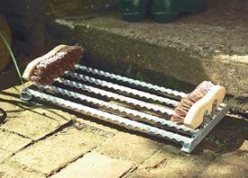 Galvanised Boot Scraper with Side Brushes BR0154
