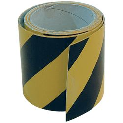 Black/Yellow Self-Adhesive Zebra Reflective Tape - 100mm x 10m TA0546